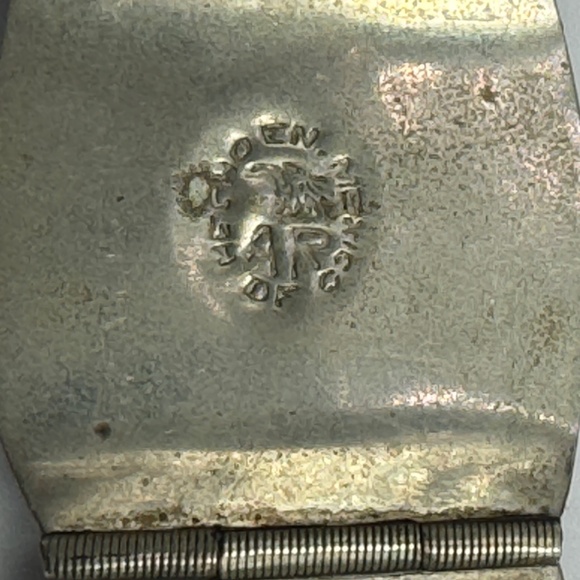 RARE (Entire Full Set) 1960s Taxco Sterling Silver and Blue Glass Jewelry Marked - Picture 11 of 15